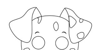 puppy mask for kids coloring book to print