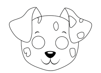 puppy mask for kids coloring book to print