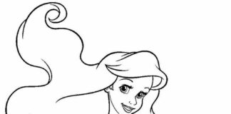 little mermaid ariel coloring book to print