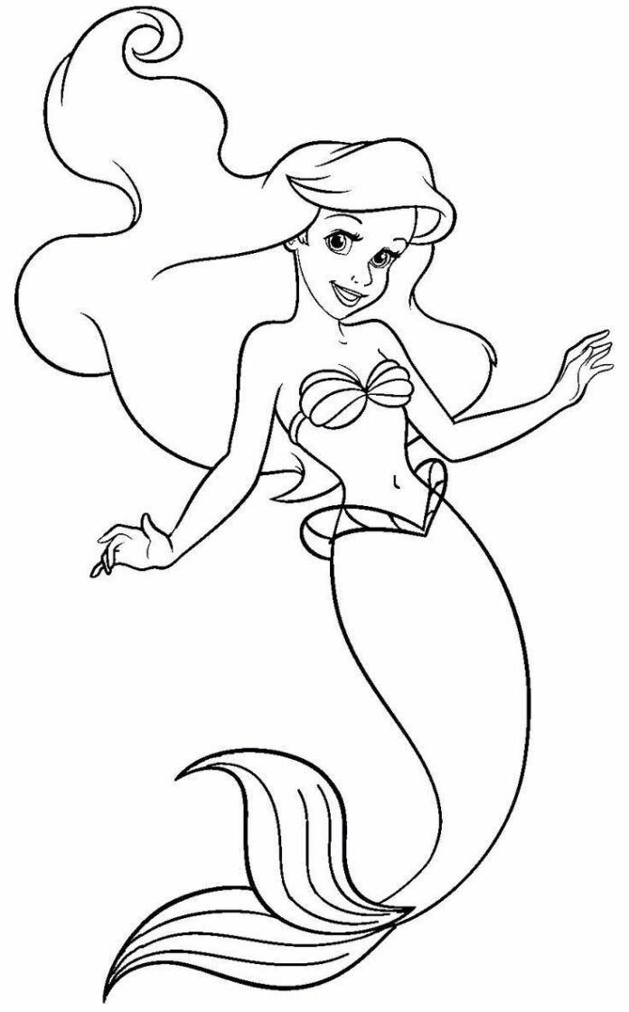 Kleine Meerjungfrau Ariel Malbuch zum Ausdrucken