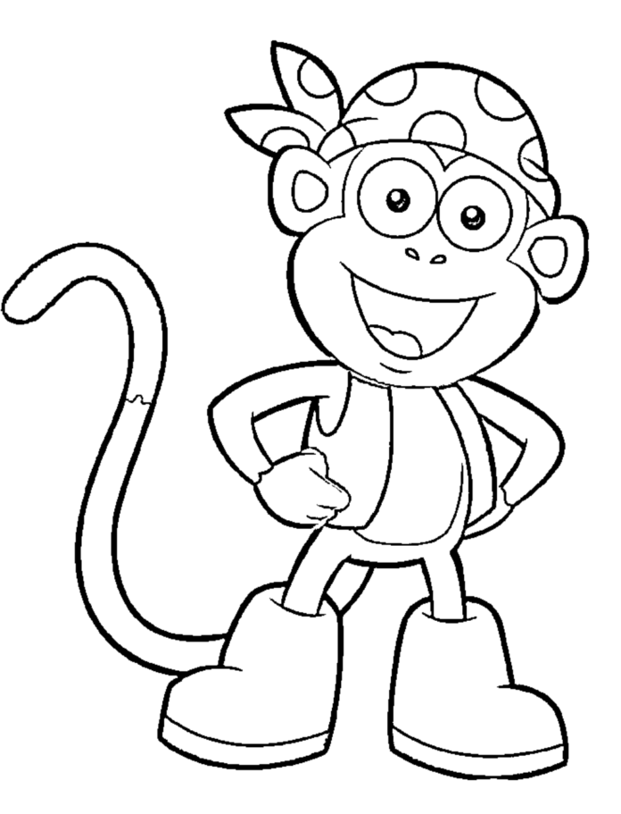 printable coloring book for monkey shoes