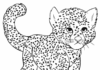 little cheetah cat coloring book to print