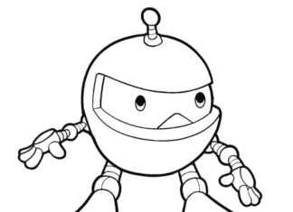 little agile robot coloring book to print