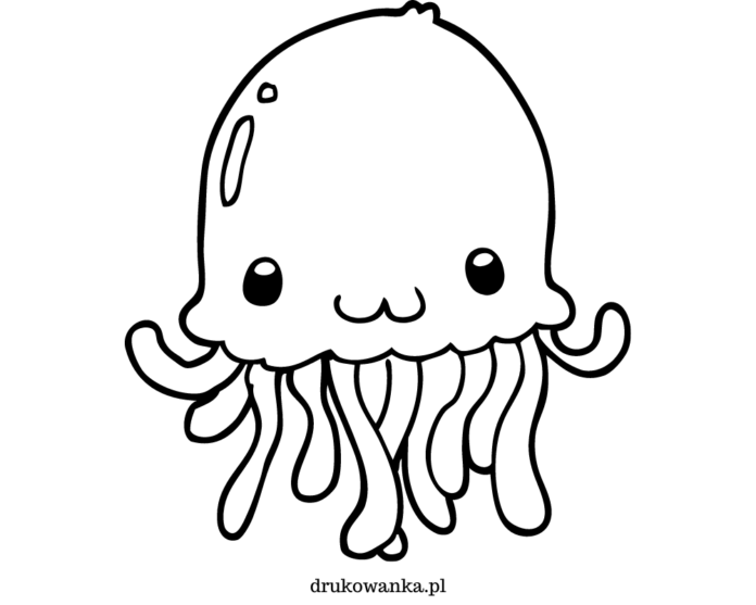 jellyfish for preschooler coloring book to print