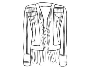 women's fashion jacket coloring book to print