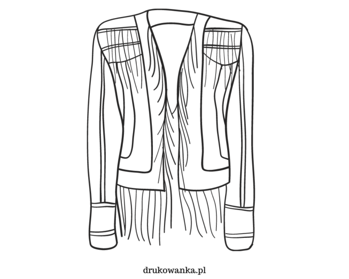 women's fashion jacket coloring book to print