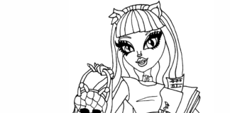 monster high catty noir z torebką kolorowanka do drukowania