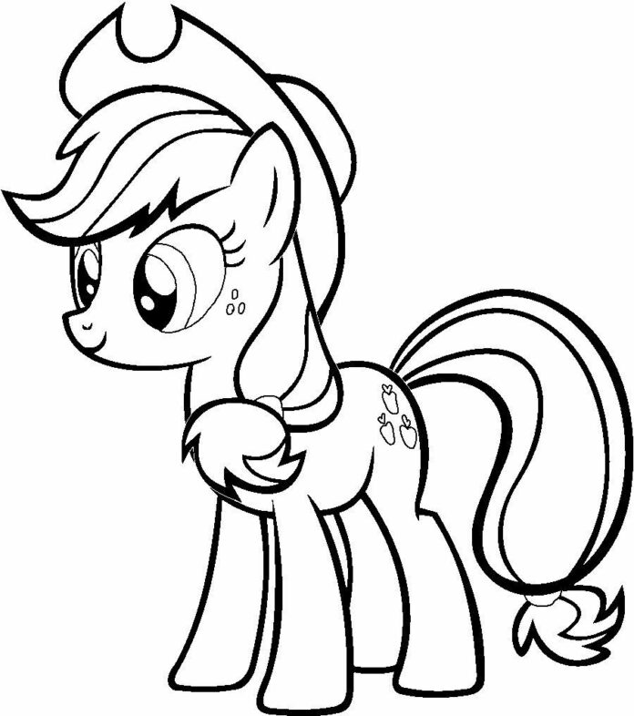 my little pony applejack coloring book to print