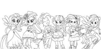 mi pequeño pony equestria girl libro para colorear para imprimir