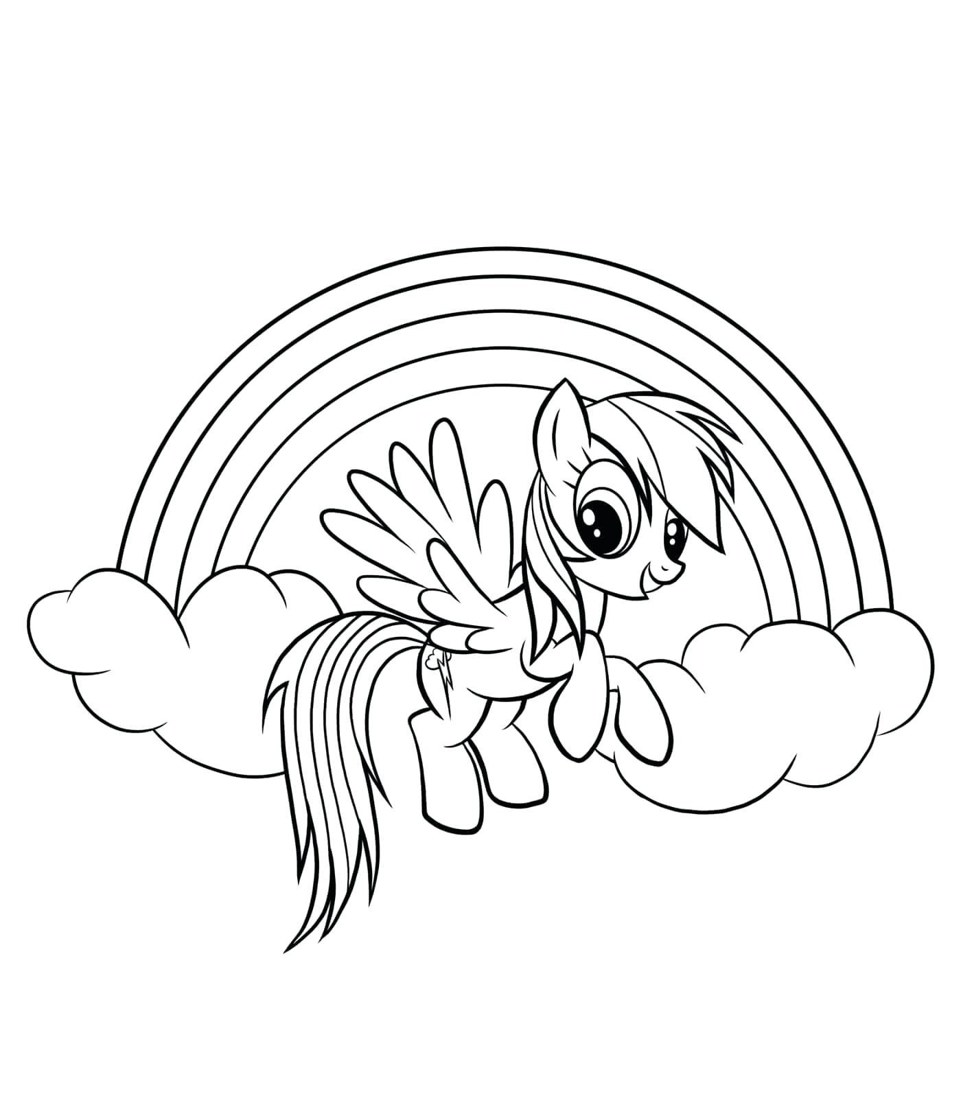 My little pony rainbow dash coloring book to print and online