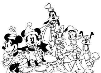Mickey Mouse a priatelia omaľovánky na vytlačenie