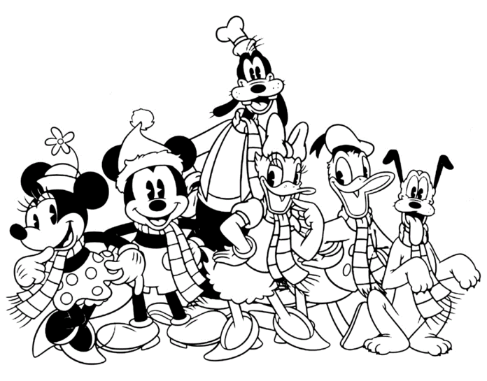 Mickey egér és barátai színező könyv nyomtatható