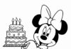 mickey mouse con libro da colorare torta da stampare