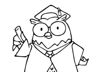 wise owl printable coloring book