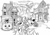 haunted fairy house coloring book to print