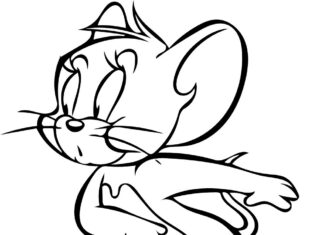 inocente ratón Jerry libro para colorear para imprimir