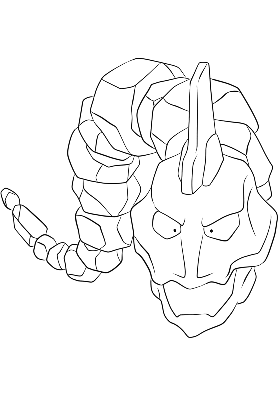 onix coloring page transparent png pokemon