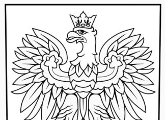 livre de coloriage des armoiries de l'aigle polonais à imprimer