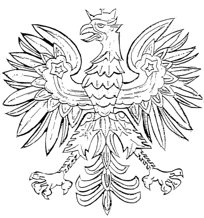 libro para colorear del águila polaca para imprimir
