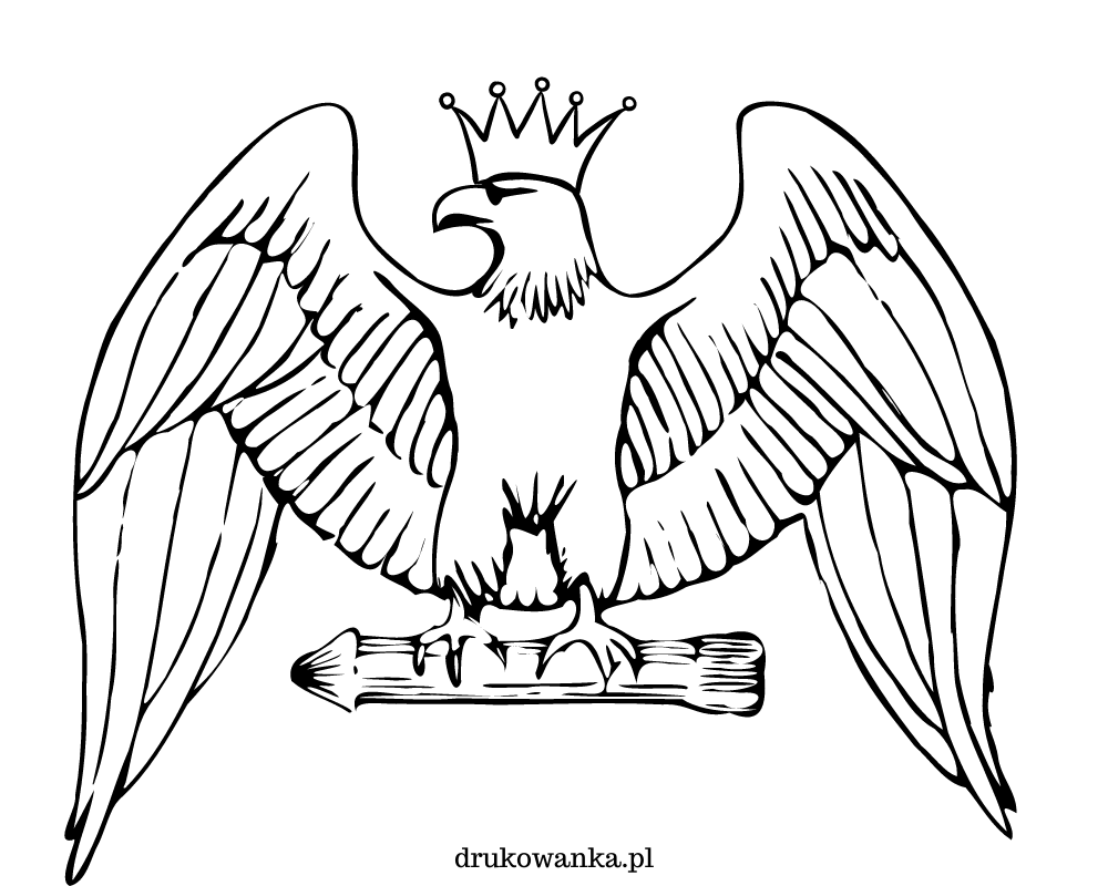 eagle crowned coloring book to print