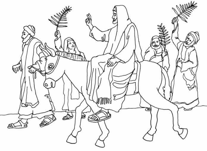 åsna och jesus målarbok att skriva ut
