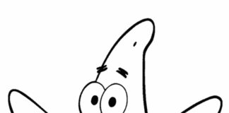 patric from spongebob coloring book to print