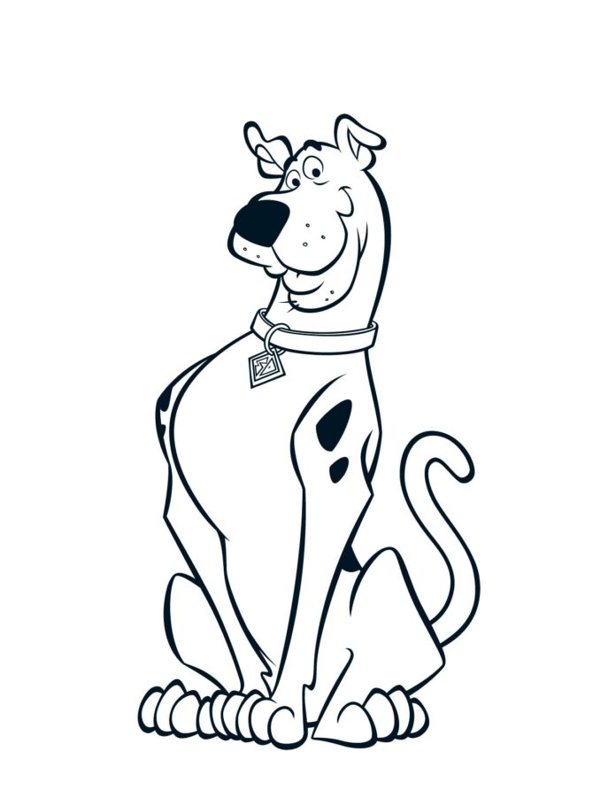 tæt tale I virkeligheden Scooby Doo hund malebog til print og online