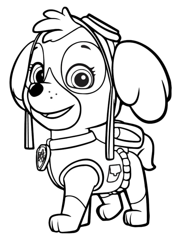 sweetie the dog pastrol colouring book à imprimer