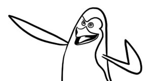pingwin kowalski kolorowanka do drukowania