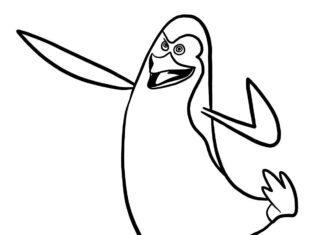 pingwin kowalski kolorowanka do drukowania