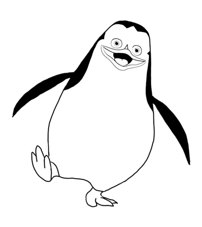 pingvinen från madagaskar - en målarbok att skriva ut
