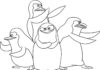pingouins de madagascar livre à colorier à imprimer