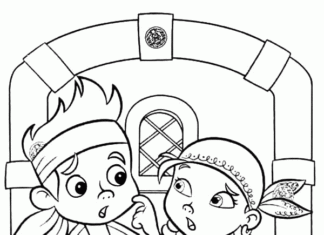 pirate jake and izzy coloring book to print
