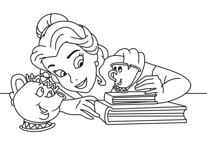 beauty and jugs coloring book to print