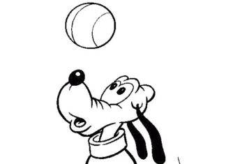 pluto ball game coloring book to print