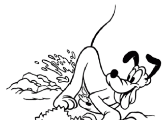 pluto easter eggs coloring book to print
