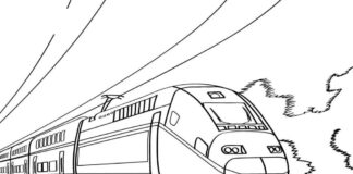 express train coloring book to print