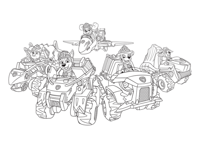 vehicles from psi patrol printable colouring book