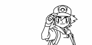 pokemon ash libro da colorare da stampare