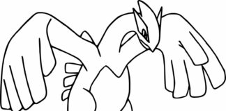 pokemon lugia coloring book to print