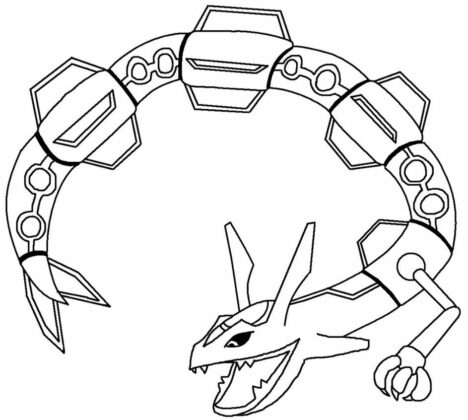 Pokemon Rayquaza coloring book to print and online