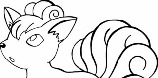 pokemon vulpix coloring book to print