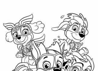 dog patrol space dog coloring book to print