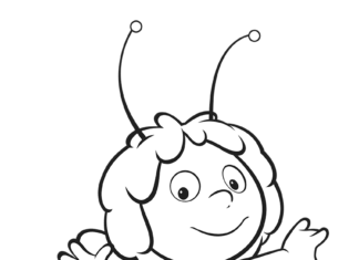 bee may from the fairy tale coloring book to print