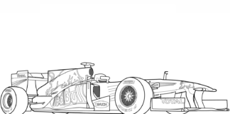 livre de coloriage Red Bull Formule 1 à imprimer