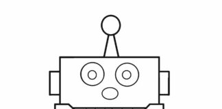 experimental robot coloring book to print