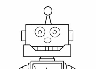experimental robot coloring book to print