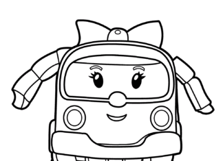 robot poly coloring book to print