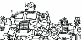 robots transformers coloring book to print