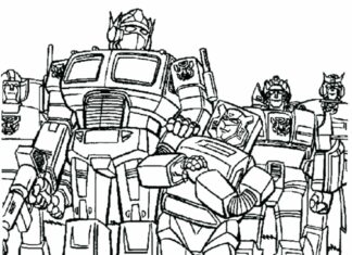 robots transformers coloring book to print